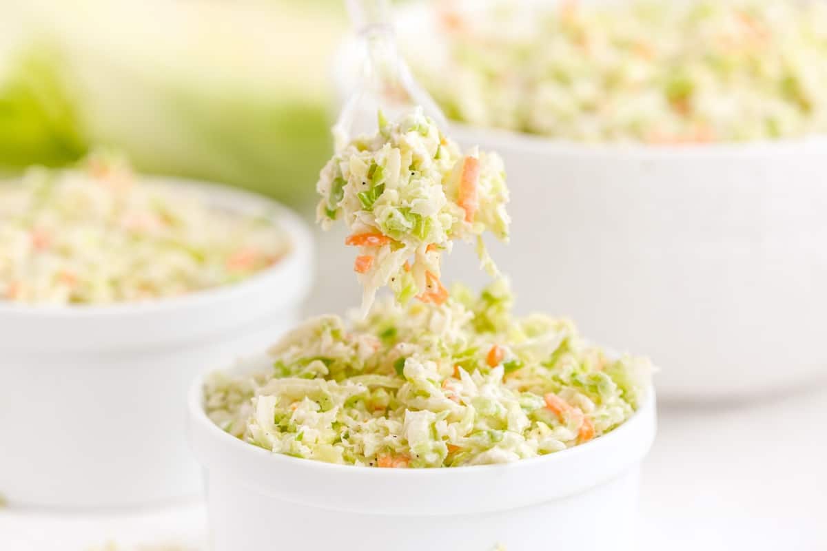 KFC Copycat Coleslaw in a bowl